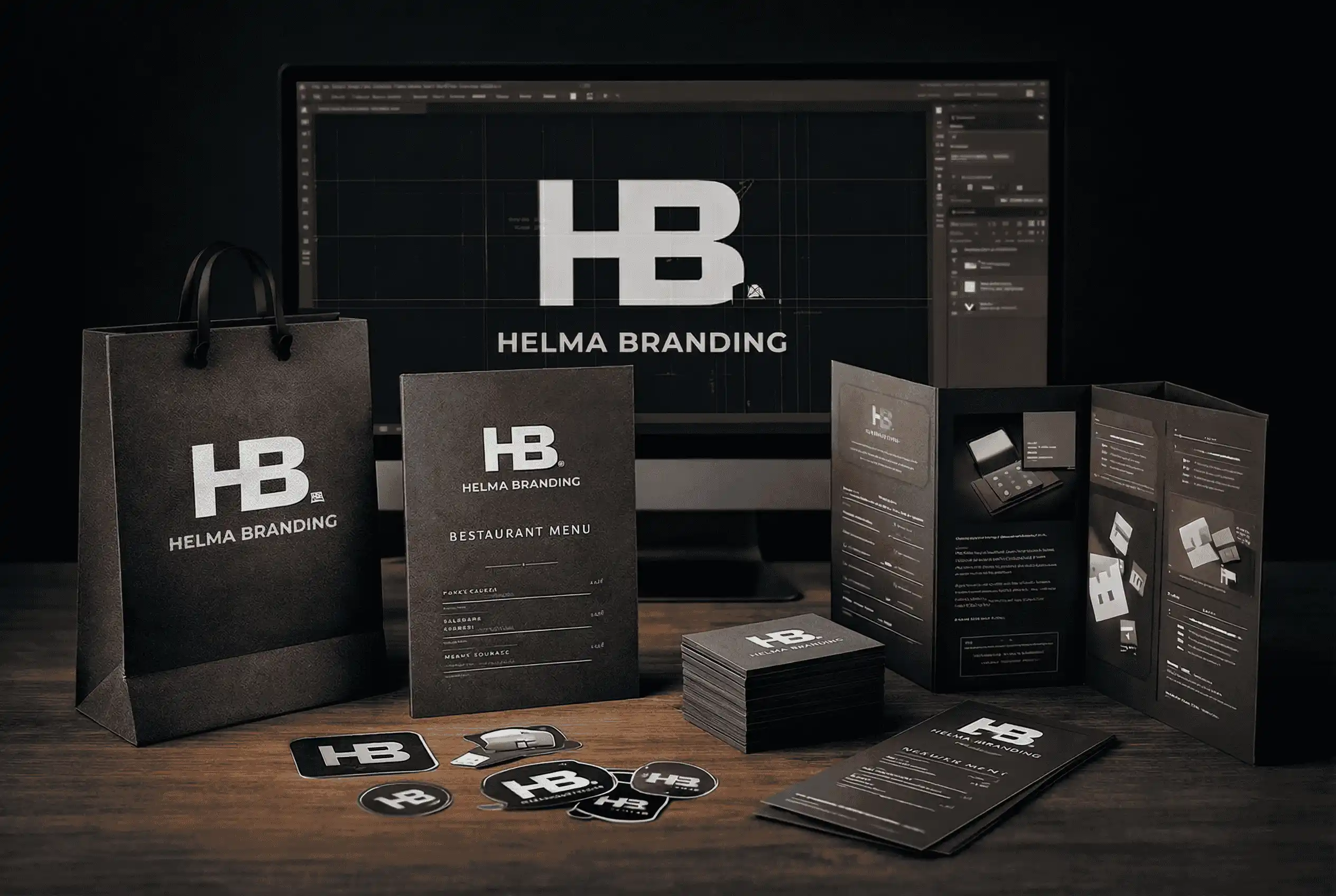 graphic design service of the digital agency helma branding